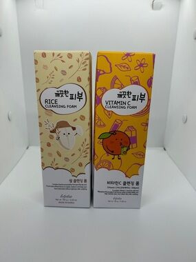 Esfolio Rice + Vitamin C Cleansing Foam Set Korean Skincare